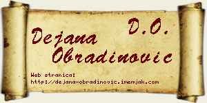 Dejana Obradinović vizit kartica